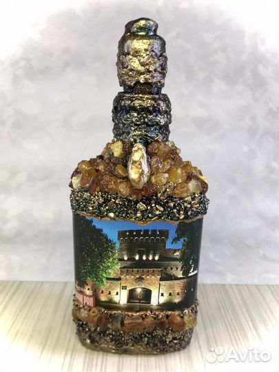 Красивые бутылочки с янтарём