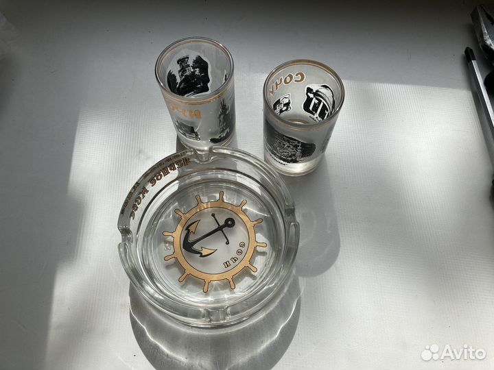 Набор пепельница и рюмки сувенир из Сочи