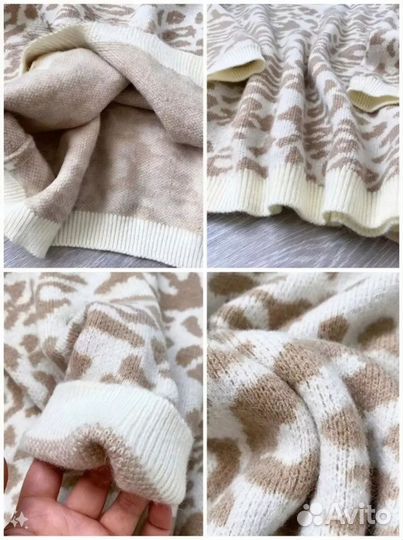 Свитер леопард оверсайз