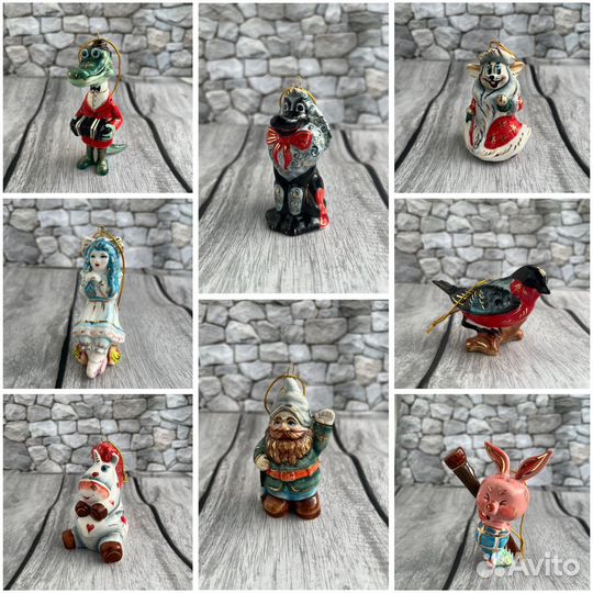 Фарфоровые елочные игрушки лефортовский фарфор
