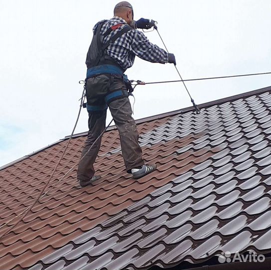 Очистка чистка покраска ворот перил дома