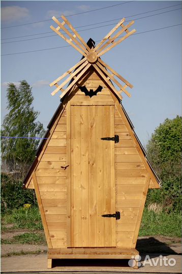 Дачный туалет деревянный SHP797