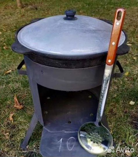 Казан 10л + Печь + Шумовка Наманган Казан Чугунный