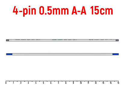 Шлейф FFC 4-pin Шаг 0.5mm Длина 15cm Прямой A-A AW