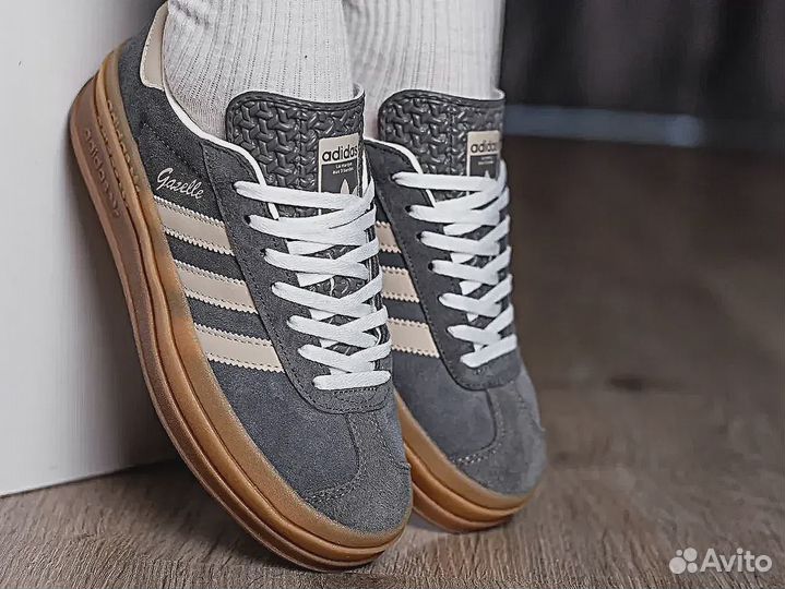 Adidas Gazelle Bold Grey gum