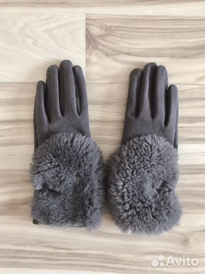Перчатки женские с мехом