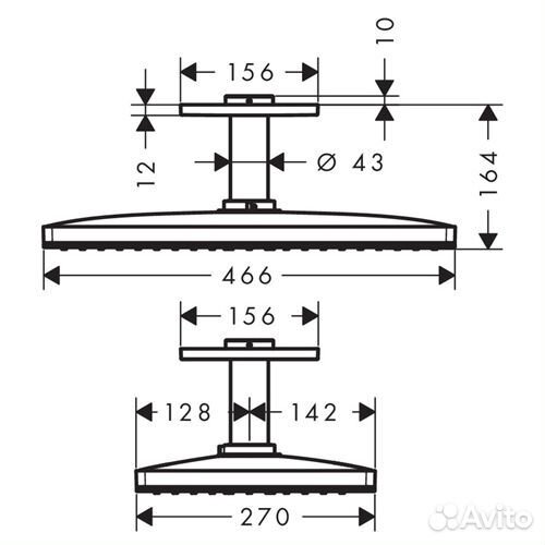 Hansgrohe 24002400 Верхний душ