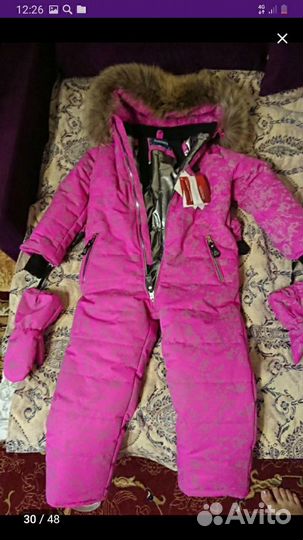 Зимний комбинезон для девочки размер 92 98