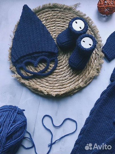 Костюм, комплект для новорожденного ручная работа