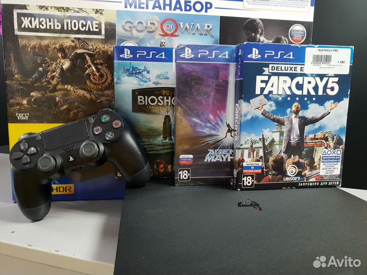 Игровая приставка PS4 Slim 500GB + 12 игр