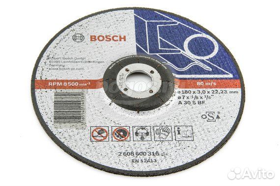 Отрезной круг по металлу bosch 180х3,0х22.2