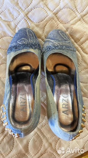 Туфли джинсовые 35