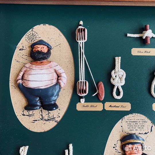 Панно Капитаны и морские узлы бу