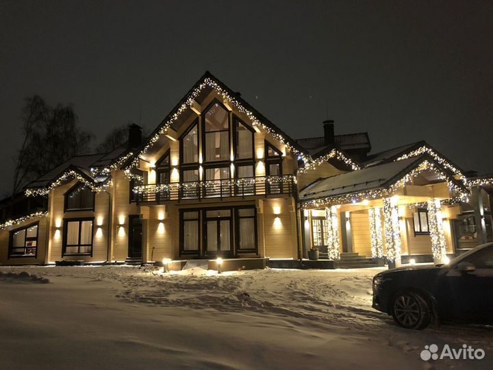 Монтаж гирлянд на дом / Гарантия 1 год