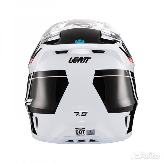 Kit Helmet Leatt Moto 7.5 V24 Мотошлем Бело-Черный