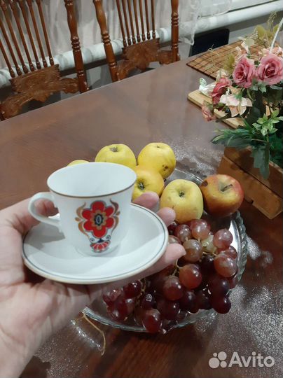 Фарфоровый кофейный набор