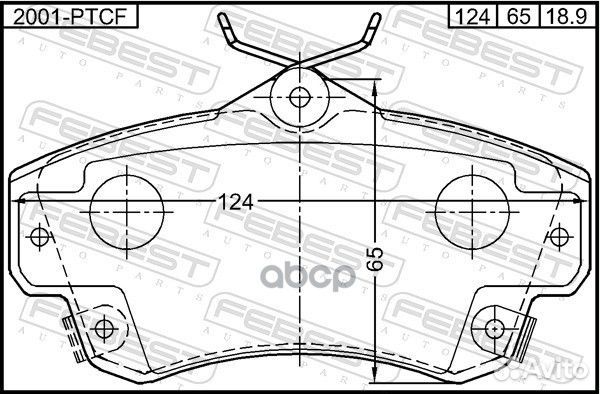 Колодки тормозные передние 2001ptcf Febest