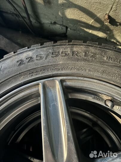 Литые диски с зимней резиной 225/55 r 17