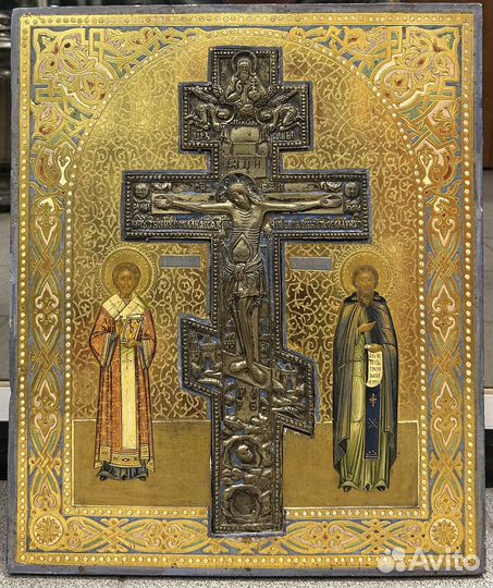 Икона Распятие Христово Золото Размер