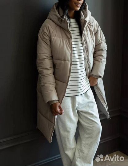 Пуховик женский оверсайз