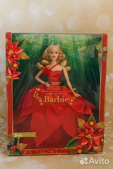 Кукла Барби, Barbie Holiday 2022 блондинка, нрфб