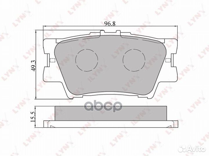 Колодки тормозные BD-7532 lynxauto
