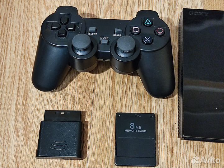 PS2 slim 64gb + 174 игр на флешке + 2 лиценз диска