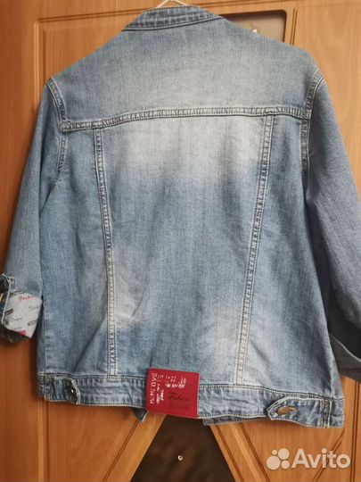 Джинсовая куртка женская, размер 46-48 (2XL)