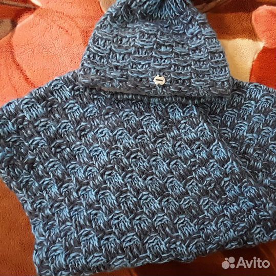 Комплект шапка и снуд женский