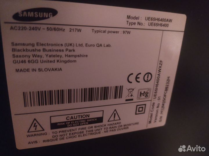 Телевизор Samsung 65 дюймов