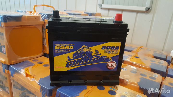 Аккумулятор ginnes Asia 6CT-65.0 / 75D23L 65Ач