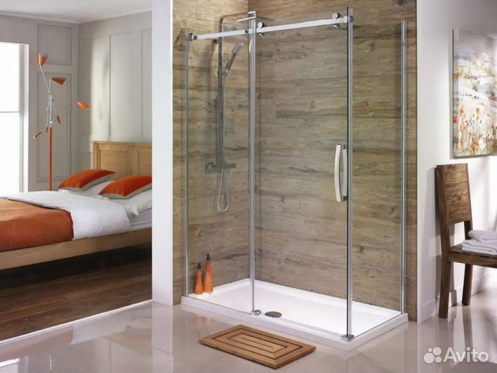 Стеклянная душевая под заказ