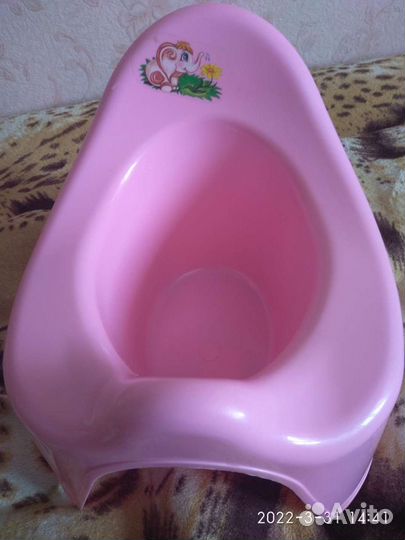 Горшок детский пластик, горка для купания пластик