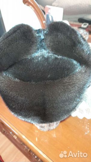 Норковая шапка мужская ушанка