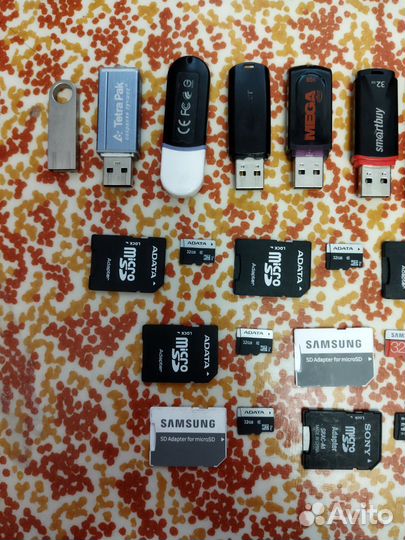 Карты памяти microsd 32 Gb с адаптерами
