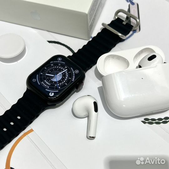 Комплект: Apple Watch 9 + AirPods. Гарантия