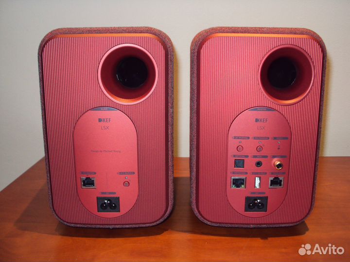 KEF LSX Red активная стерео акустика стример