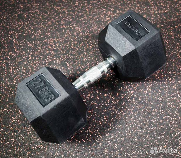 Гантель шестигранная (гексагональная) 27,5 кг