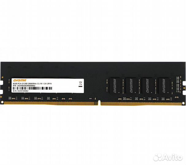 Память оперативная DDR4 8Gb Digma 2666MHz (dgmad42
