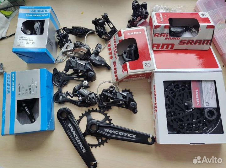Трансмиссия sram shimano и другие запчасти от