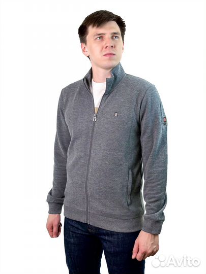 Кофта с замком Bogner (4454) (xxxl, Серый, 60 (3XL