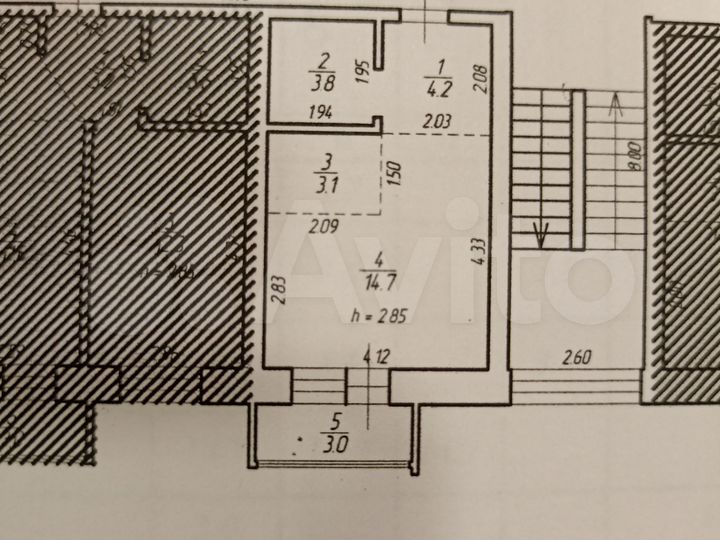 Квартира-студия, 28,8 м², 3/3 эт.