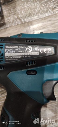 Аккумуляторная дрель шуруповерт makita DF330D