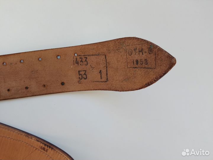 Ремень офицерский СССР 1953 г 2рост114см идеальный
