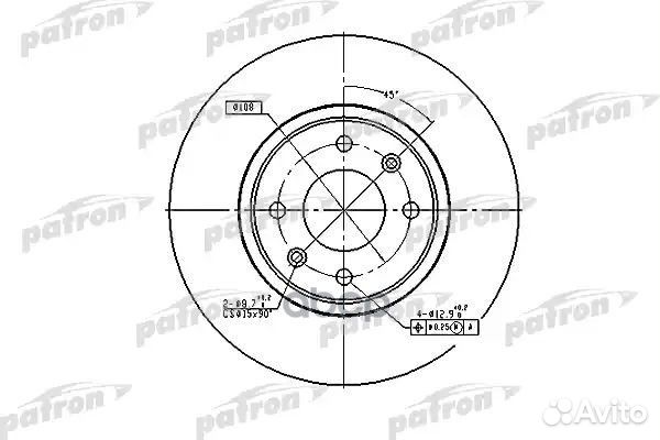 Диск тормозной PBD2782 patron