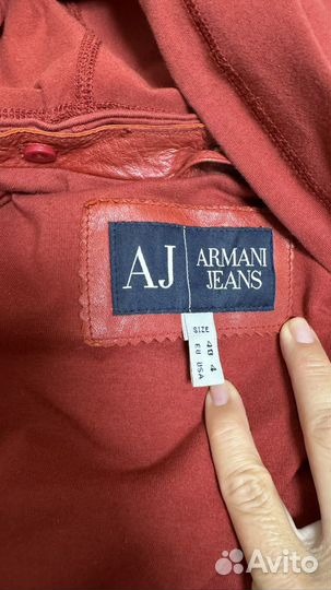 Куртка кожа Armani оригинал