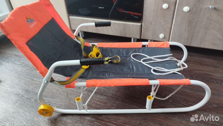 Санки на колесах складные