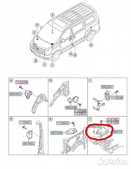 Блок управления AIR BAG Hyundai H1 D4CB F890370