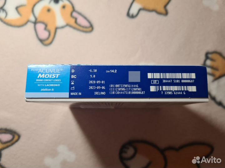 Линзы 1 day acuvue moist -6,5