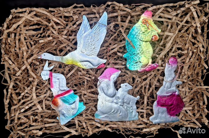 Елочные игрушки картонаж СССР подарочные наборы